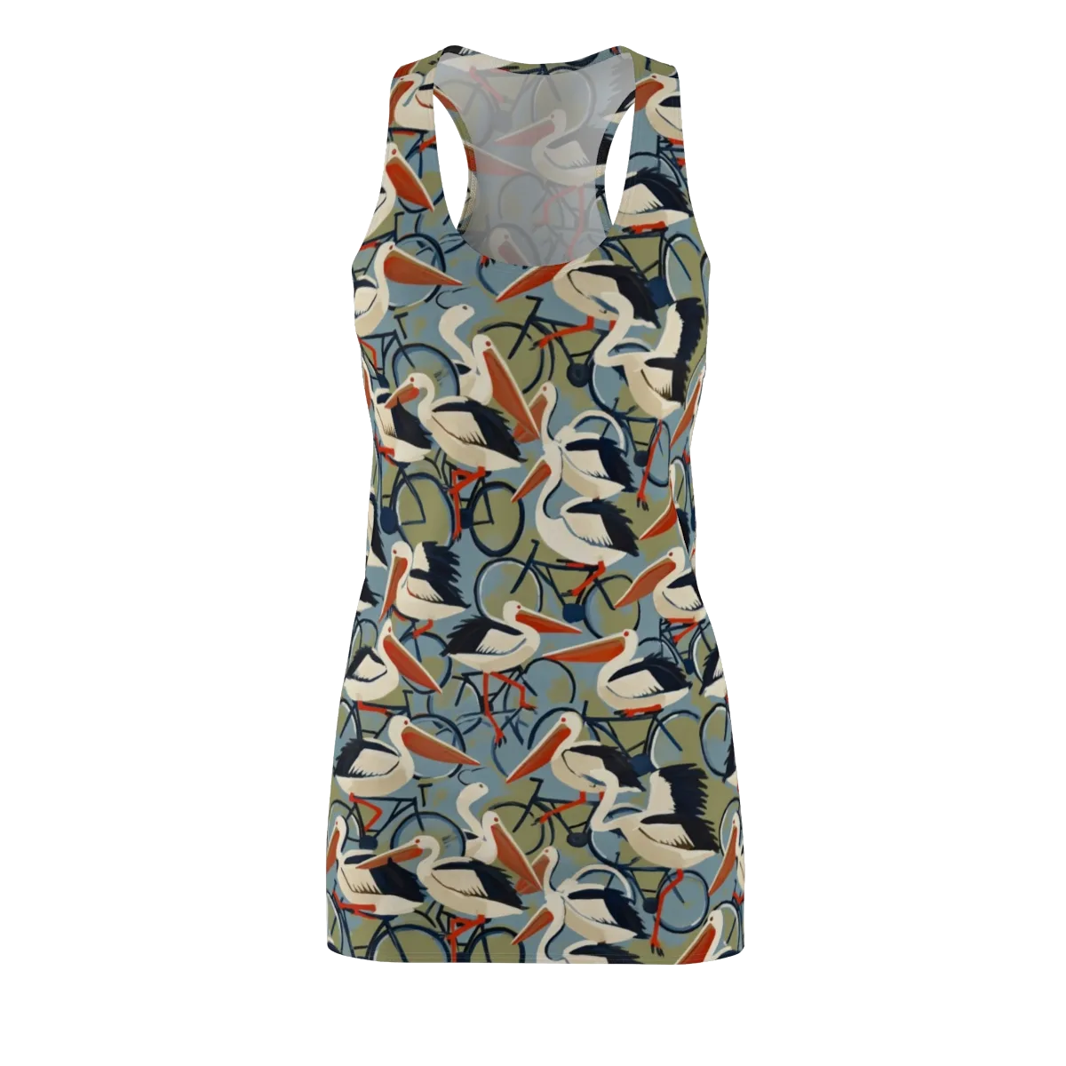 Pelican Cycle on Racerback Dress — Front