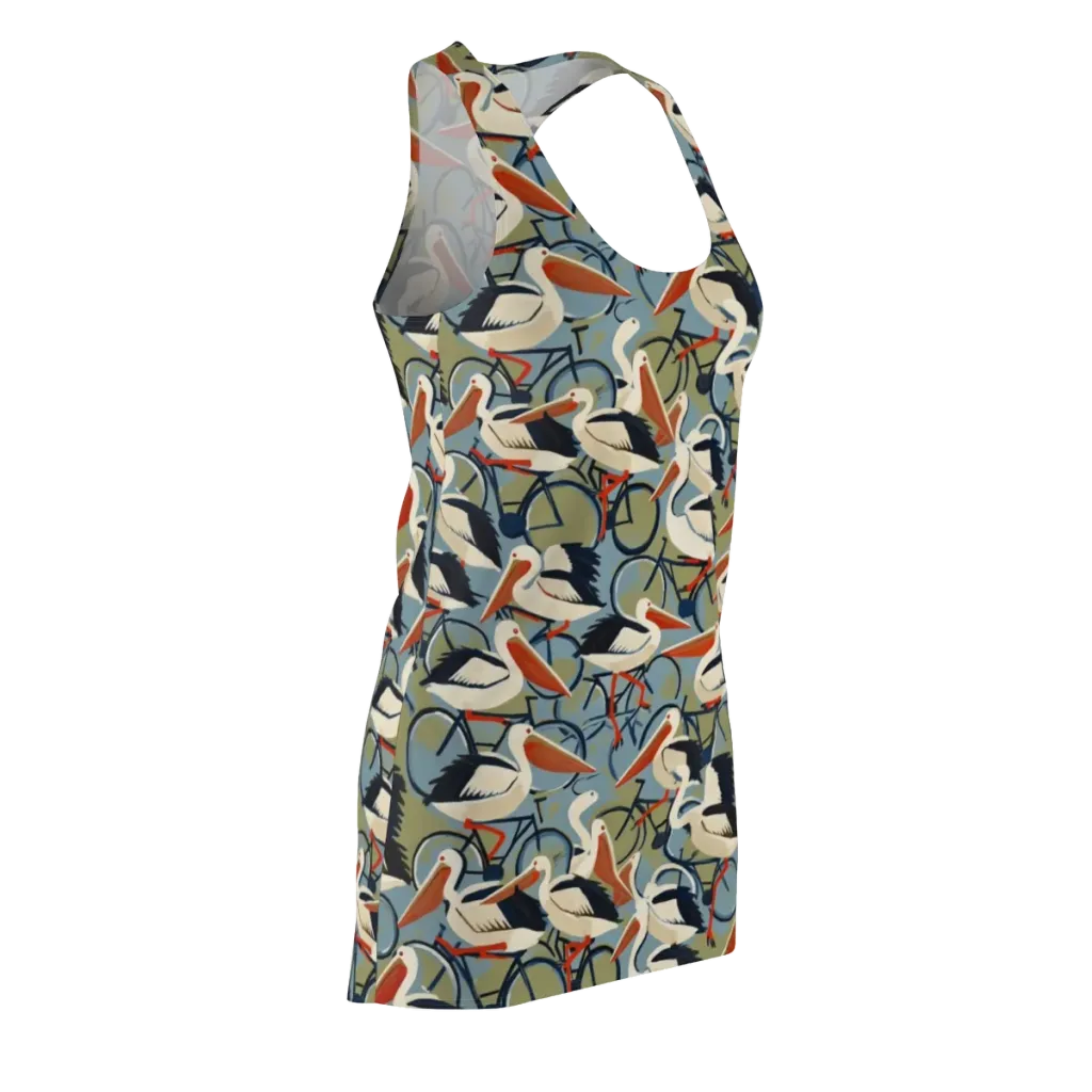 Pelican Cycle on Racerback Dress — Front Side