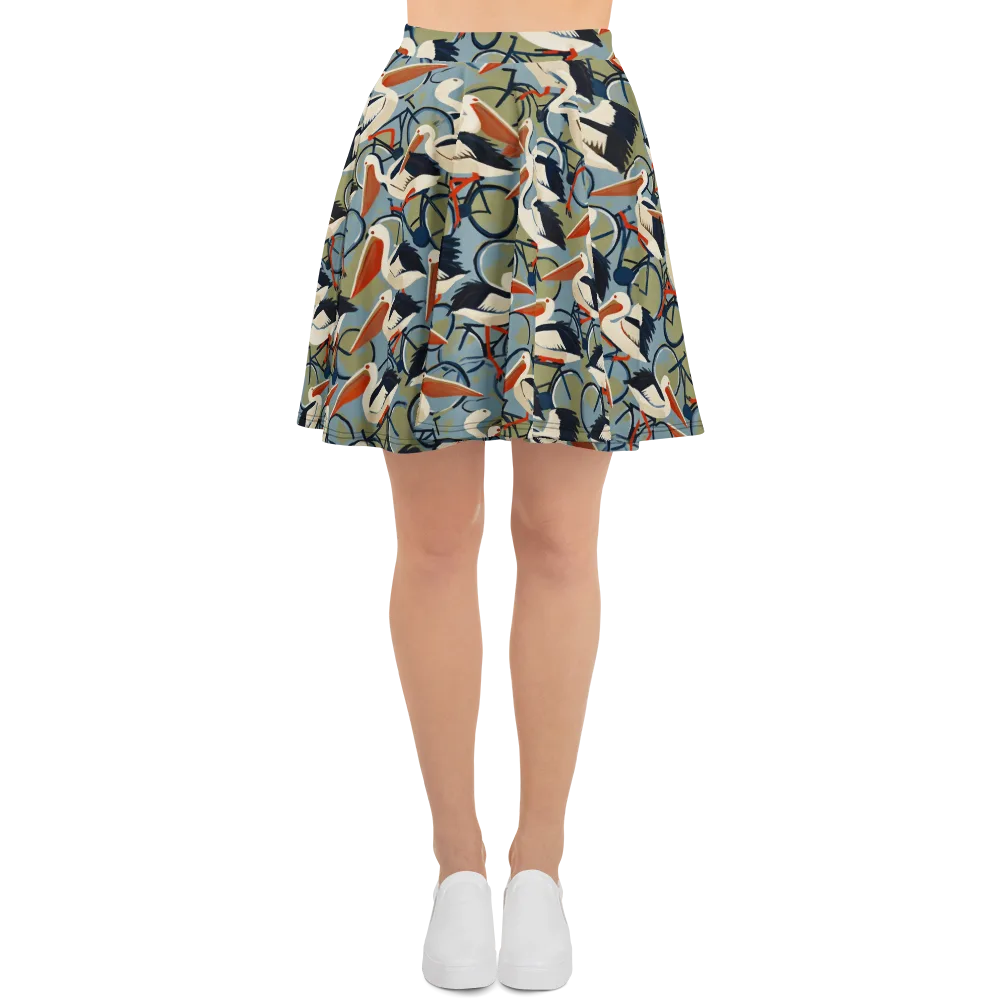 Pelican Cycle on Skater Skirt — Front
