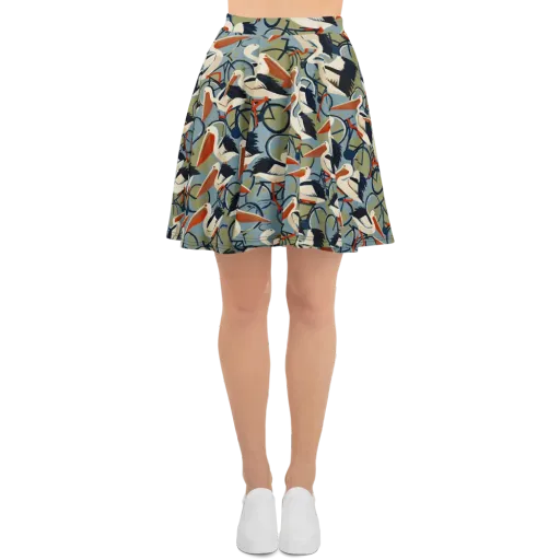 Pelican Cycle on a Skater Skirt