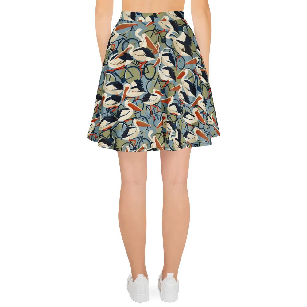 Pelican Cycle on Skater Skirt — Back