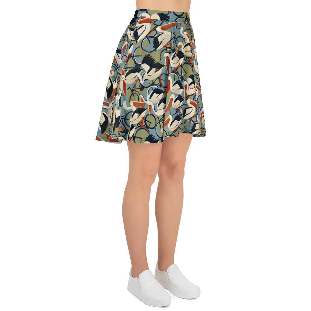Pelican Cycle on Skater Skirt — Right