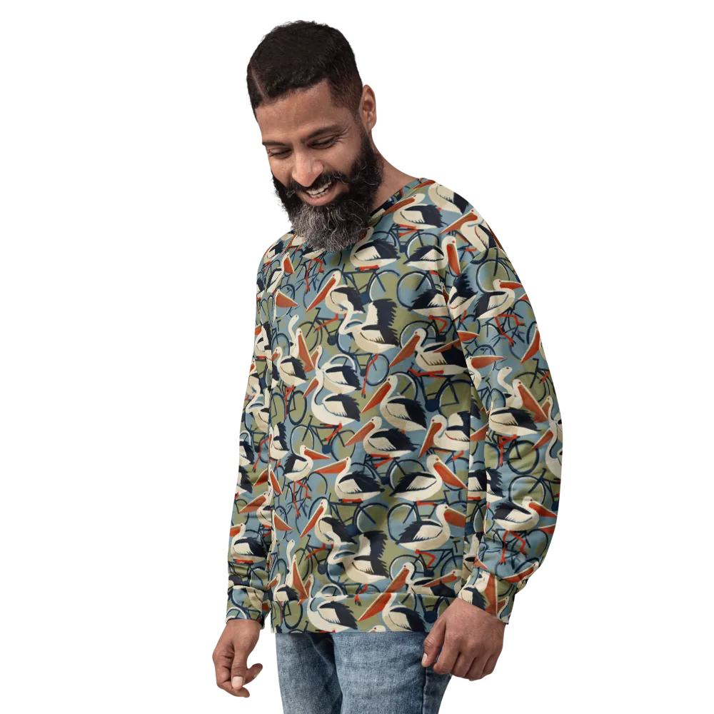 Pelican Cycle on Sweatshirt — Left Front