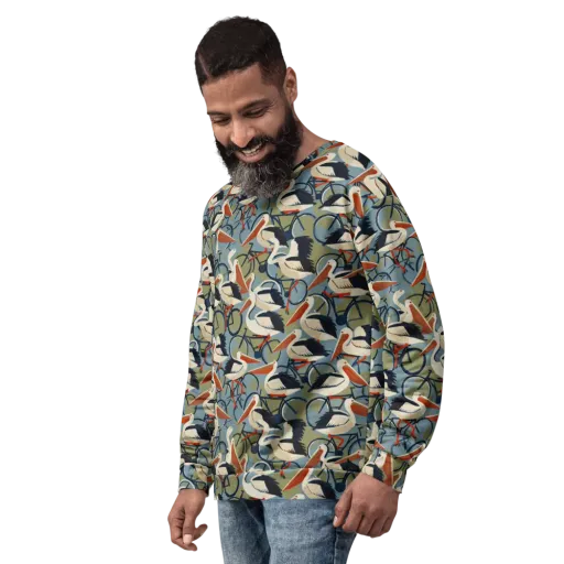 Pelican Cycle on a Sweatshirt