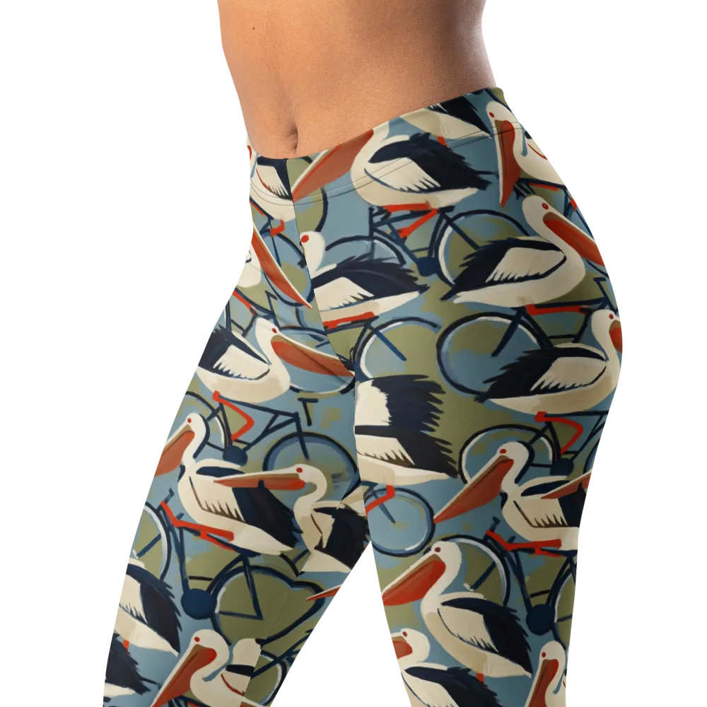 Pelican Cycle on Leggings — Left Front
