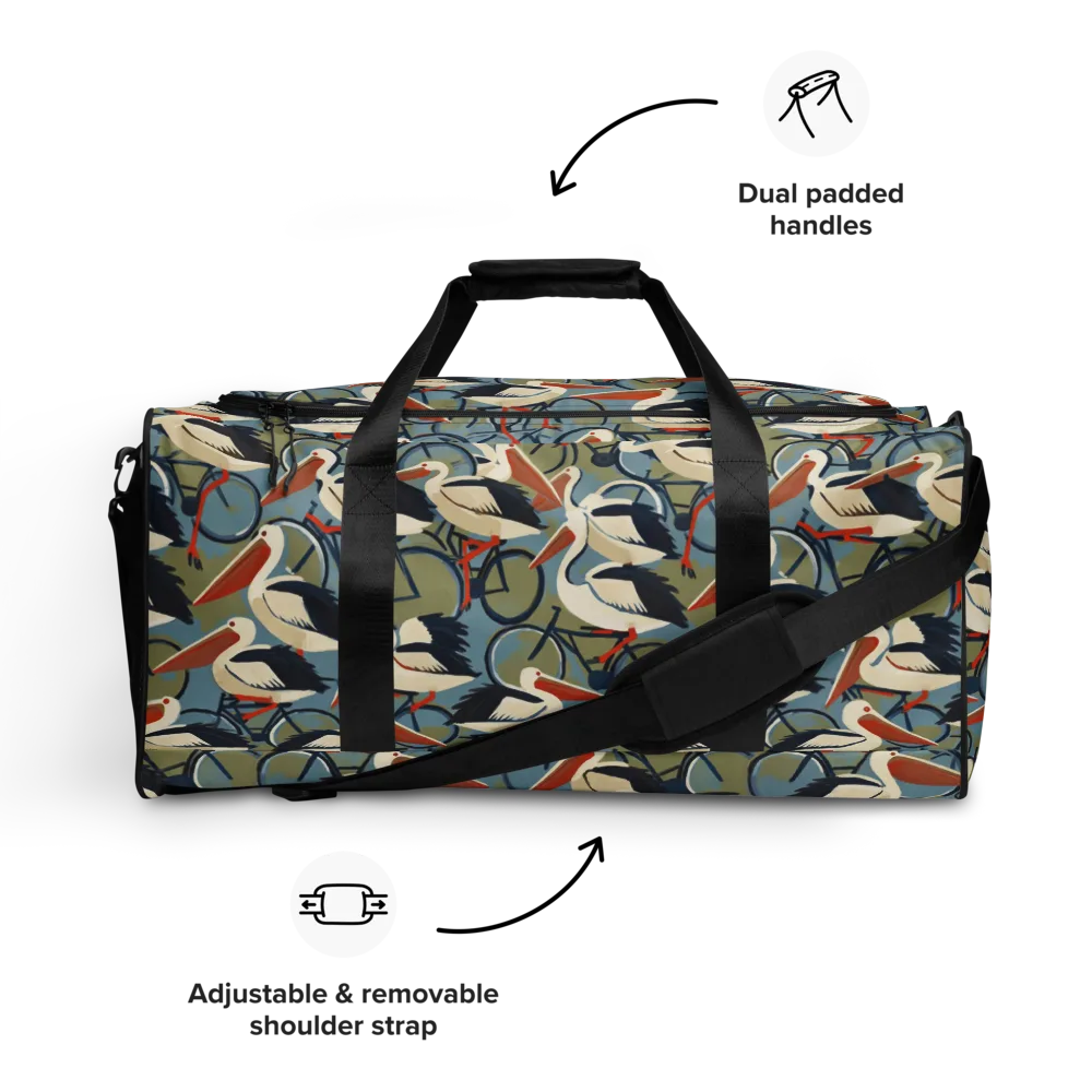 Pelican Cycle on Duffle Bag — Front