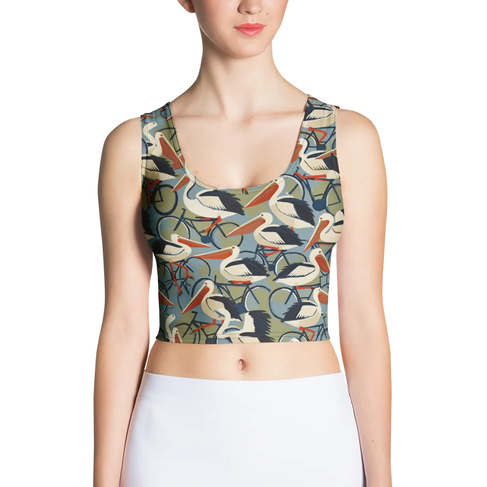 Pelican Cycle on Crop Top — Front