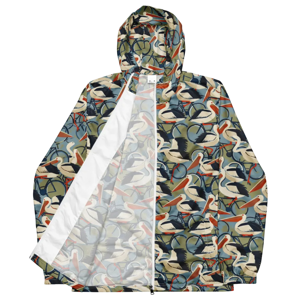 Pelican Cycle on Men's Windbreaker — Front
