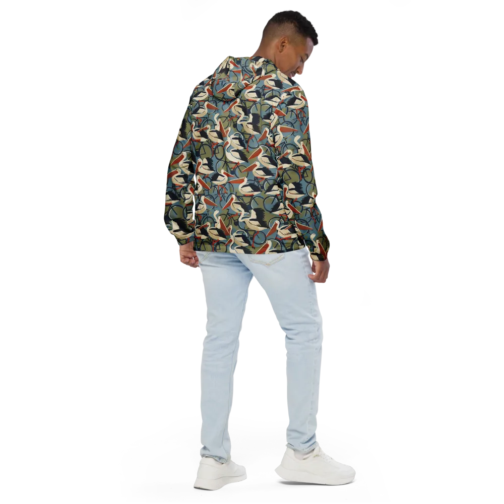 Pelican Cycle on Men's Windbreaker — Back