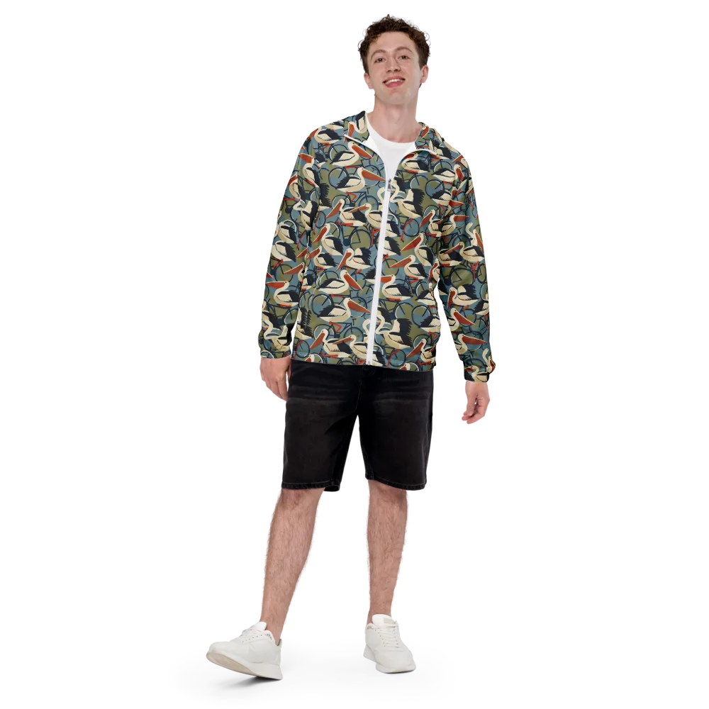 Pelican Cycle on Men's Windbreaker — Front