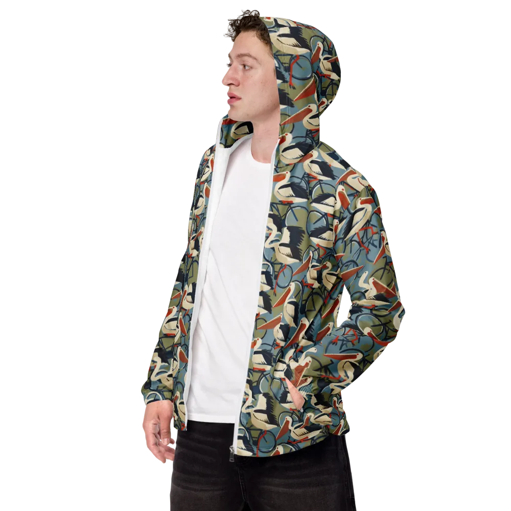 Pelican Cycle on Men's Windbreaker — Left Front