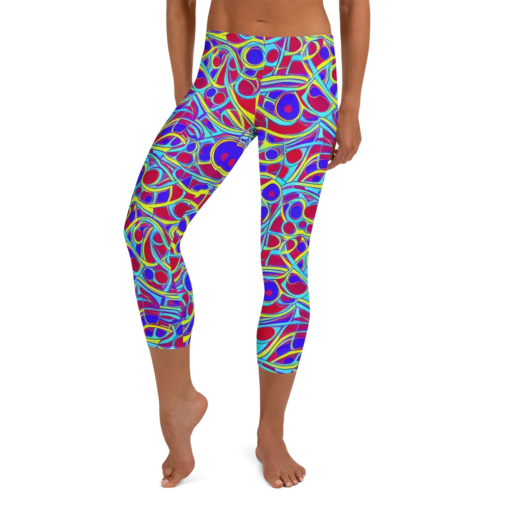 Acid Pulse on Capri Leggings — Front