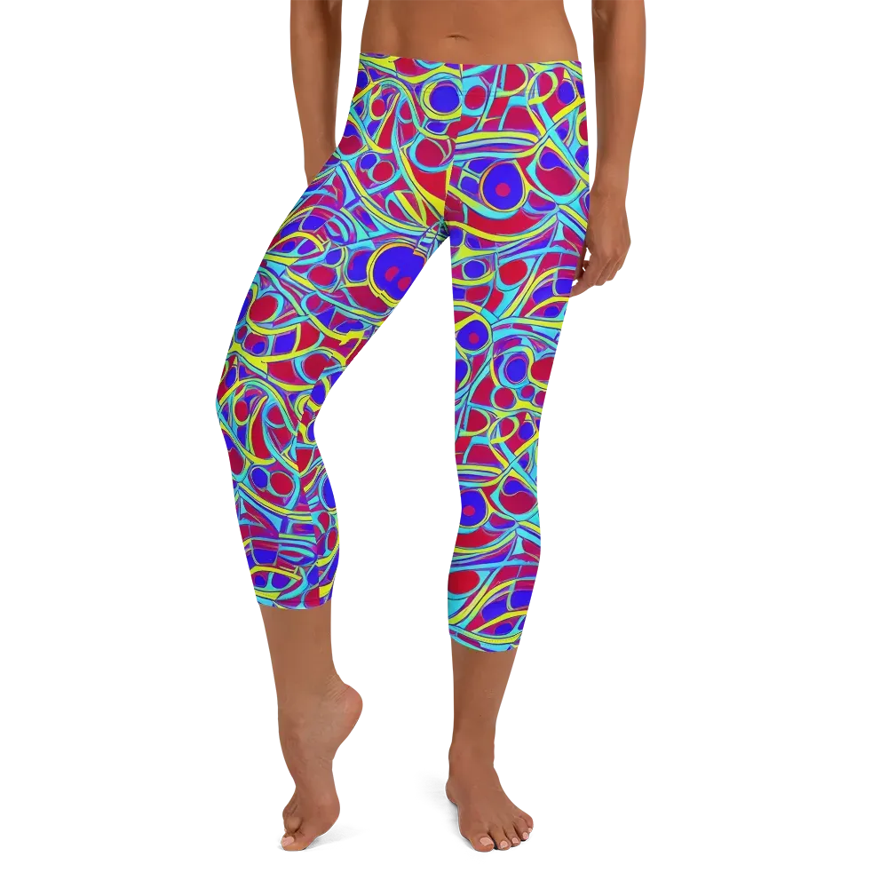 Acid Pulse on Capri Leggings — Front