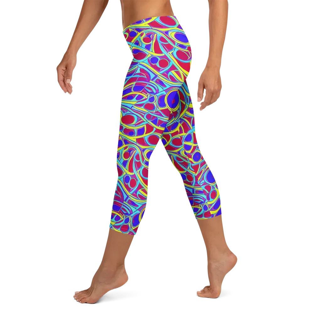 Acid Pulse on Capri Leggings — Left