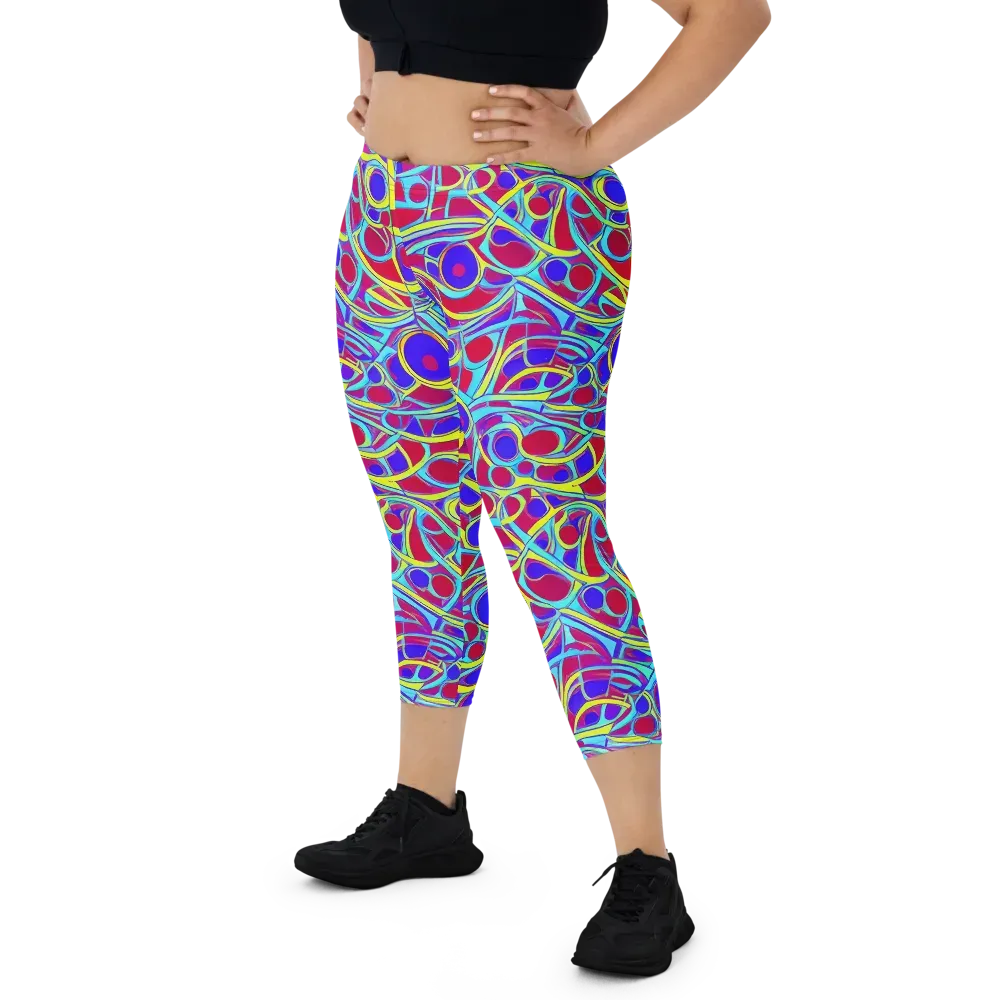 Acid Pulse on Capri Leggings — Front