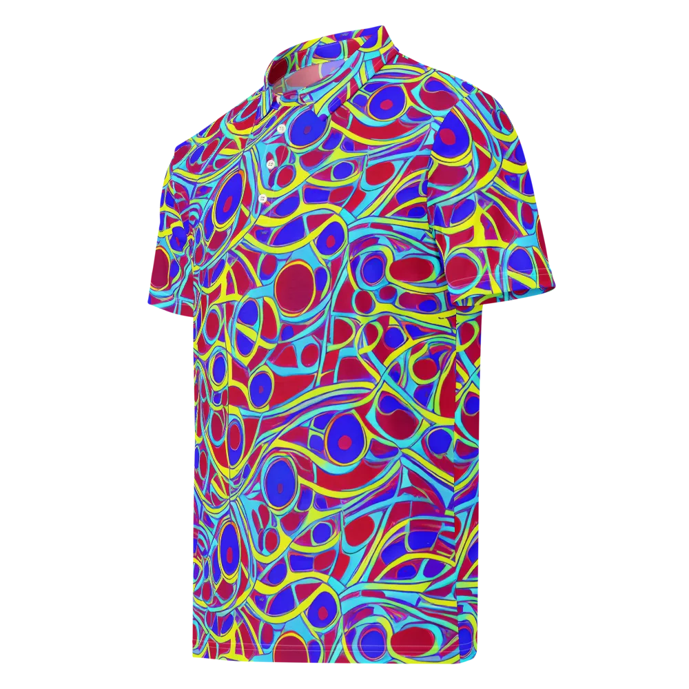 Acid Pulse on Men's Slim Fit Polo Shirt — Left Front