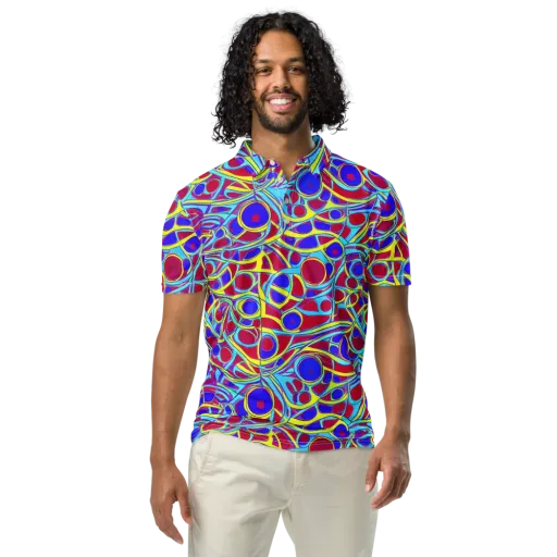 Acid Pulse on a Men's Slim Fit Polo Shirt