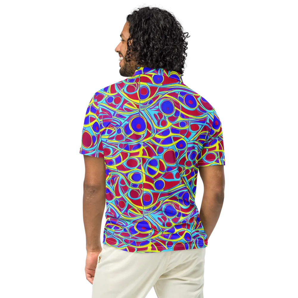 Acid Pulse on Men's Slim Fit Polo Shirt — Back