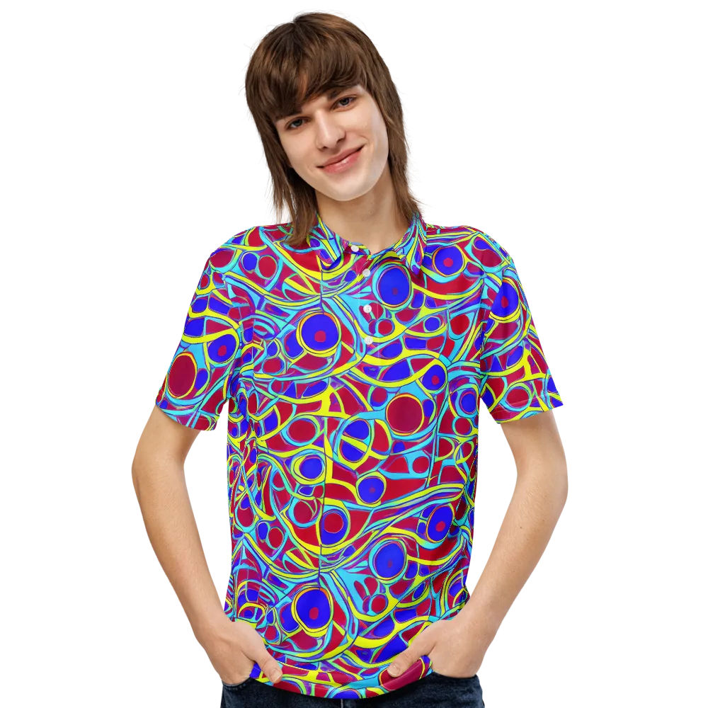 Acid Pulse on Men's Slim Fit Polo Shirt — Front