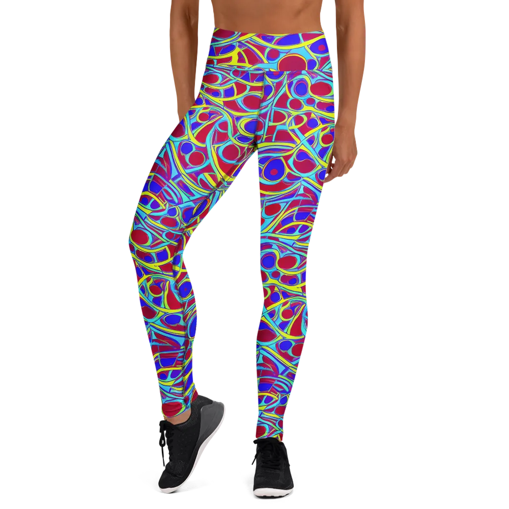 Acid Pulse on Yoga Leggings — Front