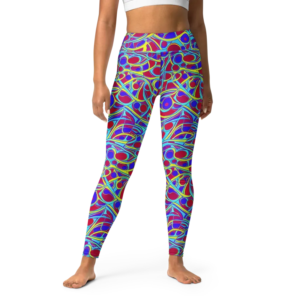 Acid Pulse on Yoga Leggings — Front