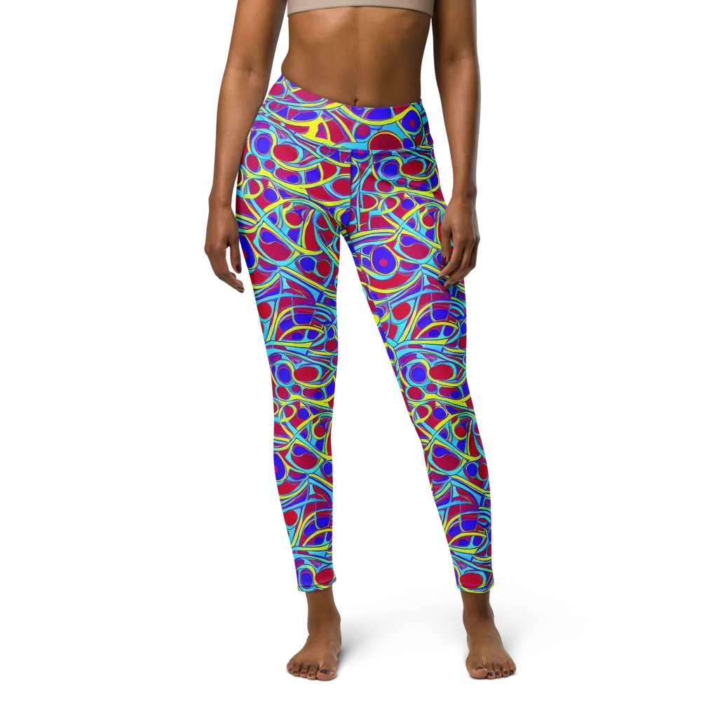 Acid Pulse on Yoga Leggings — Front