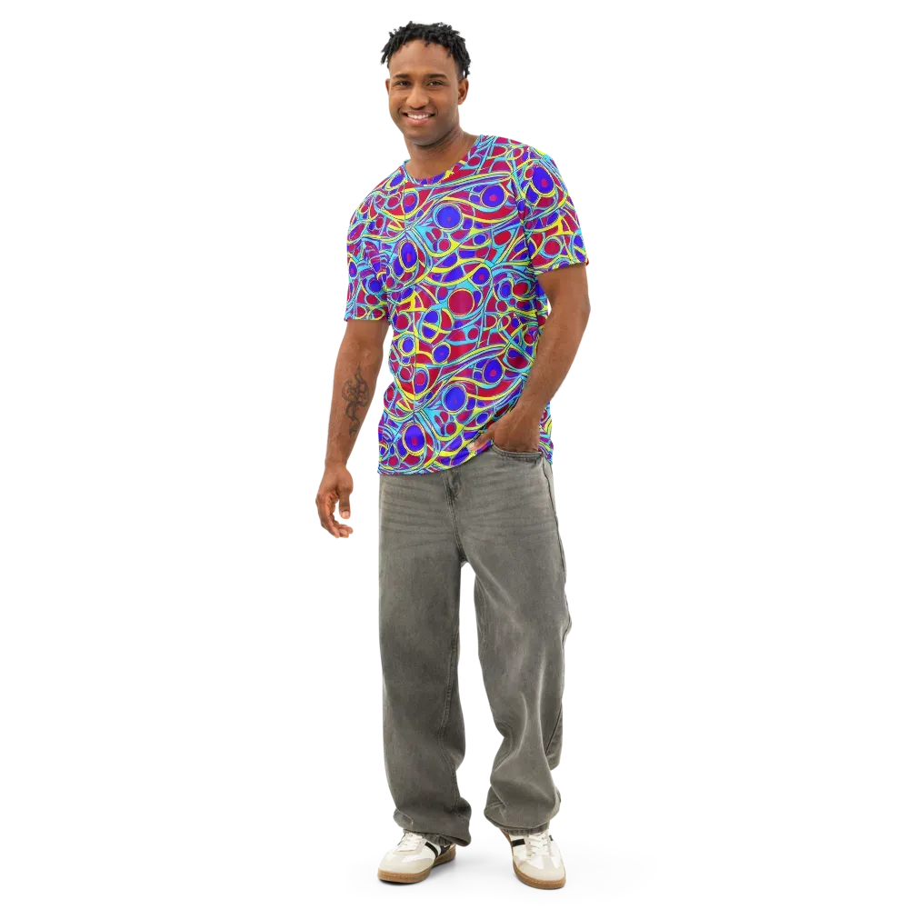 Acid Pulse on Men's Cotton Crew Neck T-Shirt — Front