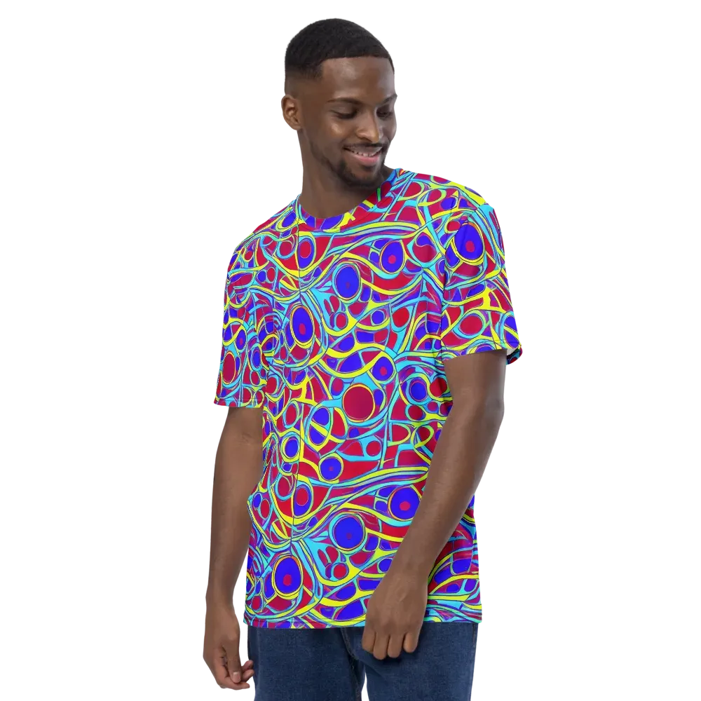Acid Pulse on Men's Crew Neck T-Shirt — Left