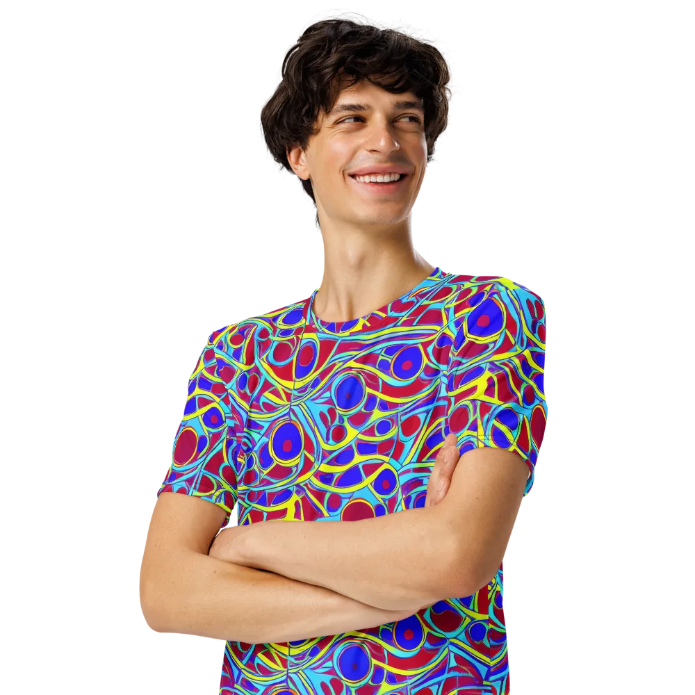 Acid Pulse on Men's Crew Neck T-Shirt — Left Front
