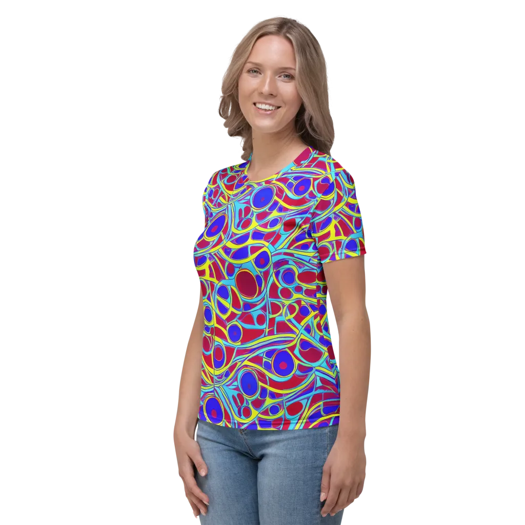 Acid Pulse on Women's Crew Neck T-Shirt — Left