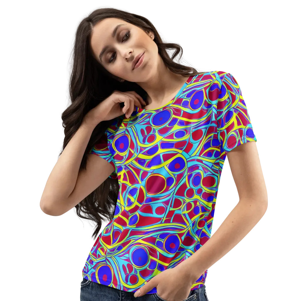 Acid Pulse on Women's Crew Neck T-Shirt — Left Front