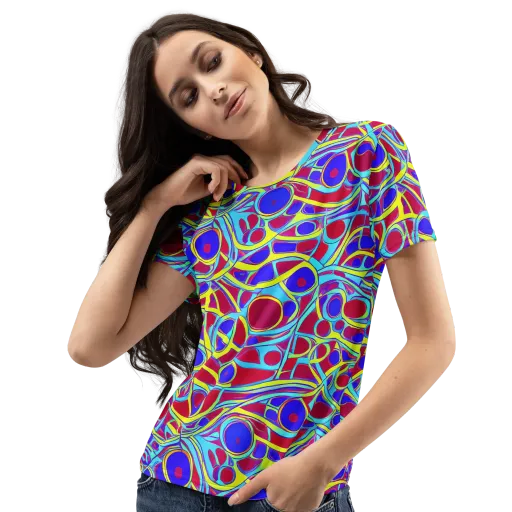 Acid Pulse on a Women's Crew Neck T-Shirt