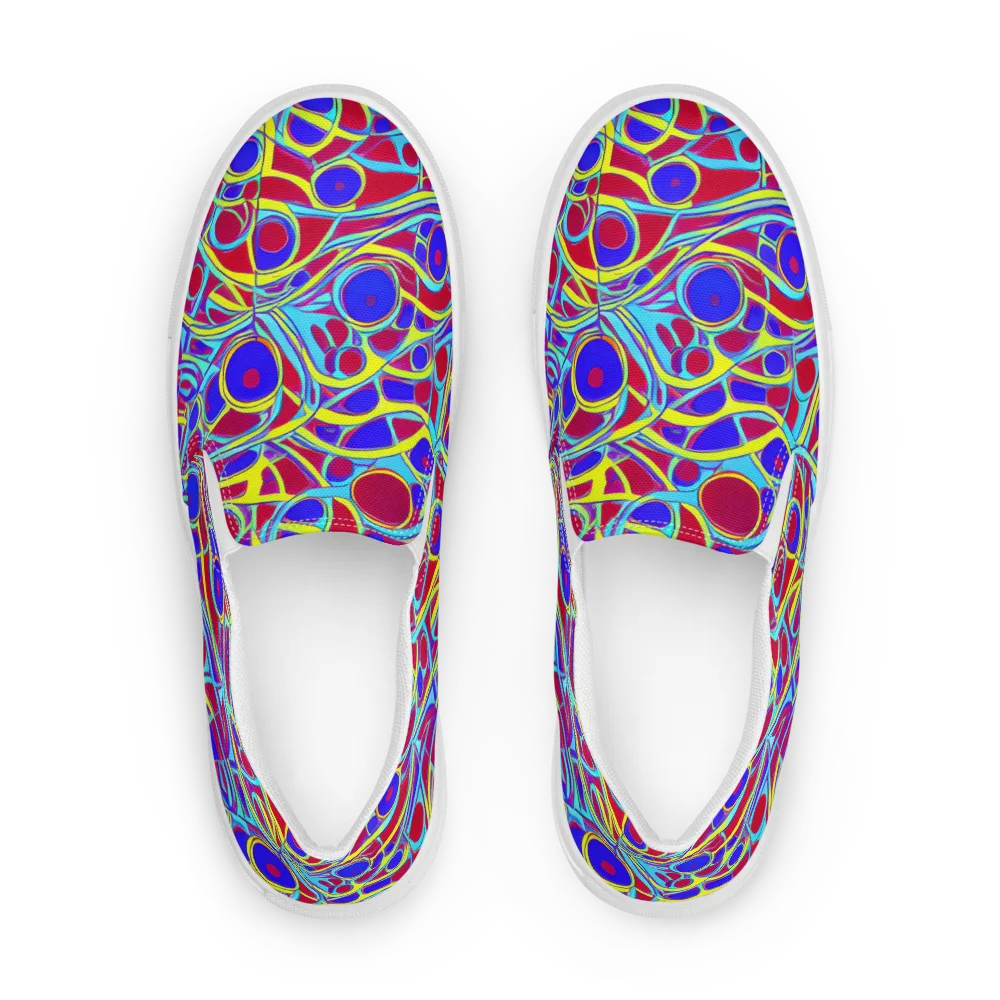 Acid Pulse on Men's Slip-On Canvas Shoes — Front