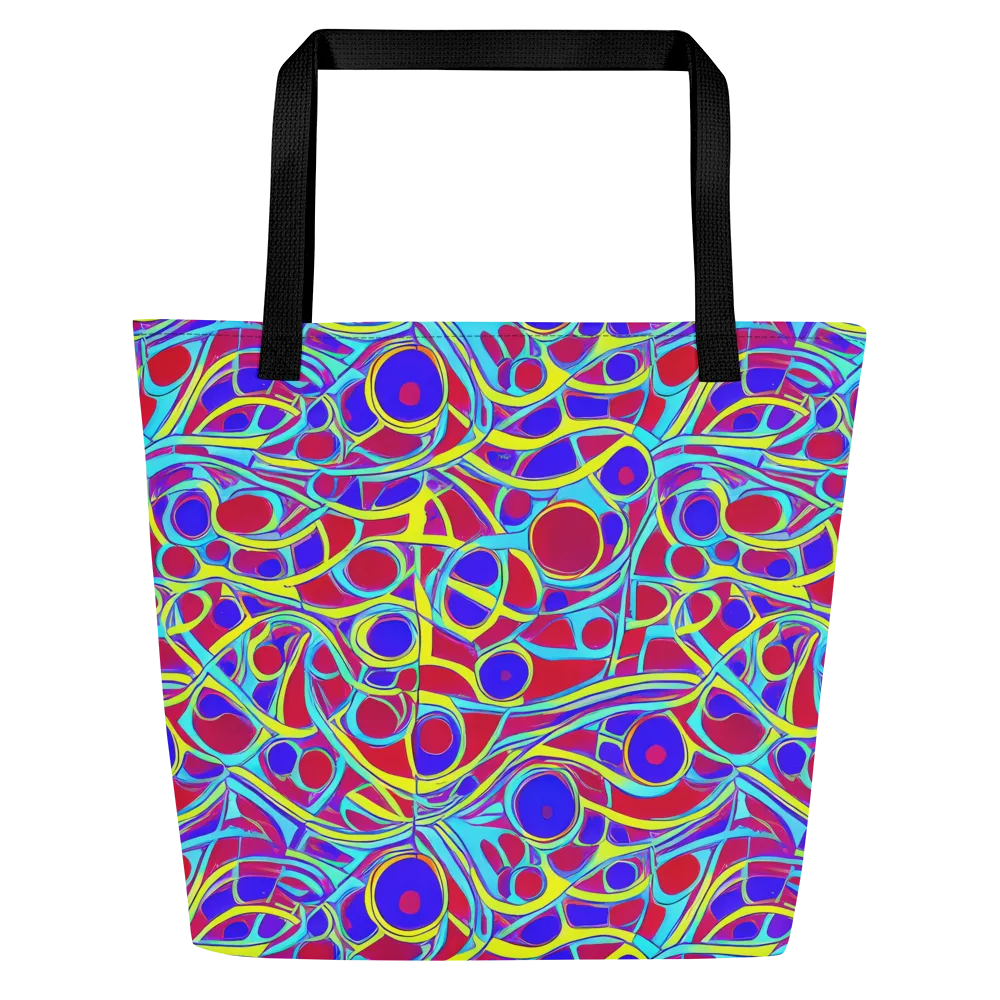 Acid Pulse on Large Tote Bag W/ Pocket — Front