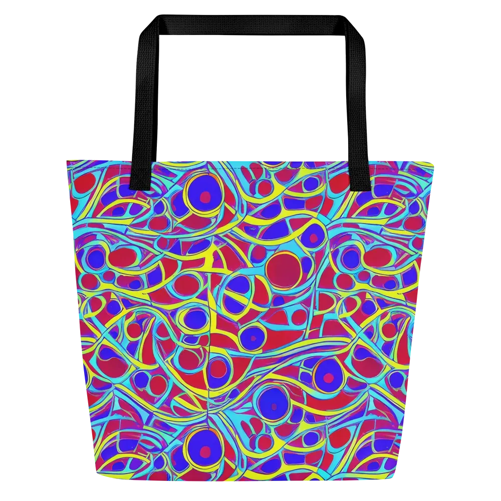 Acid Pulse on Large Tote Bag W/ Pocket — Front