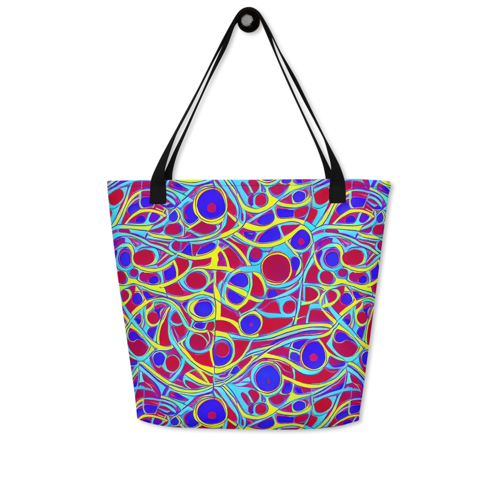 Acid Pulse on Large Tote Bag W/ Pocket — Front
