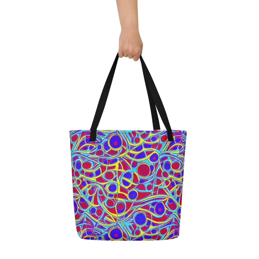 Acid Pulse on Large Tote Bag W/ Pocket — Front