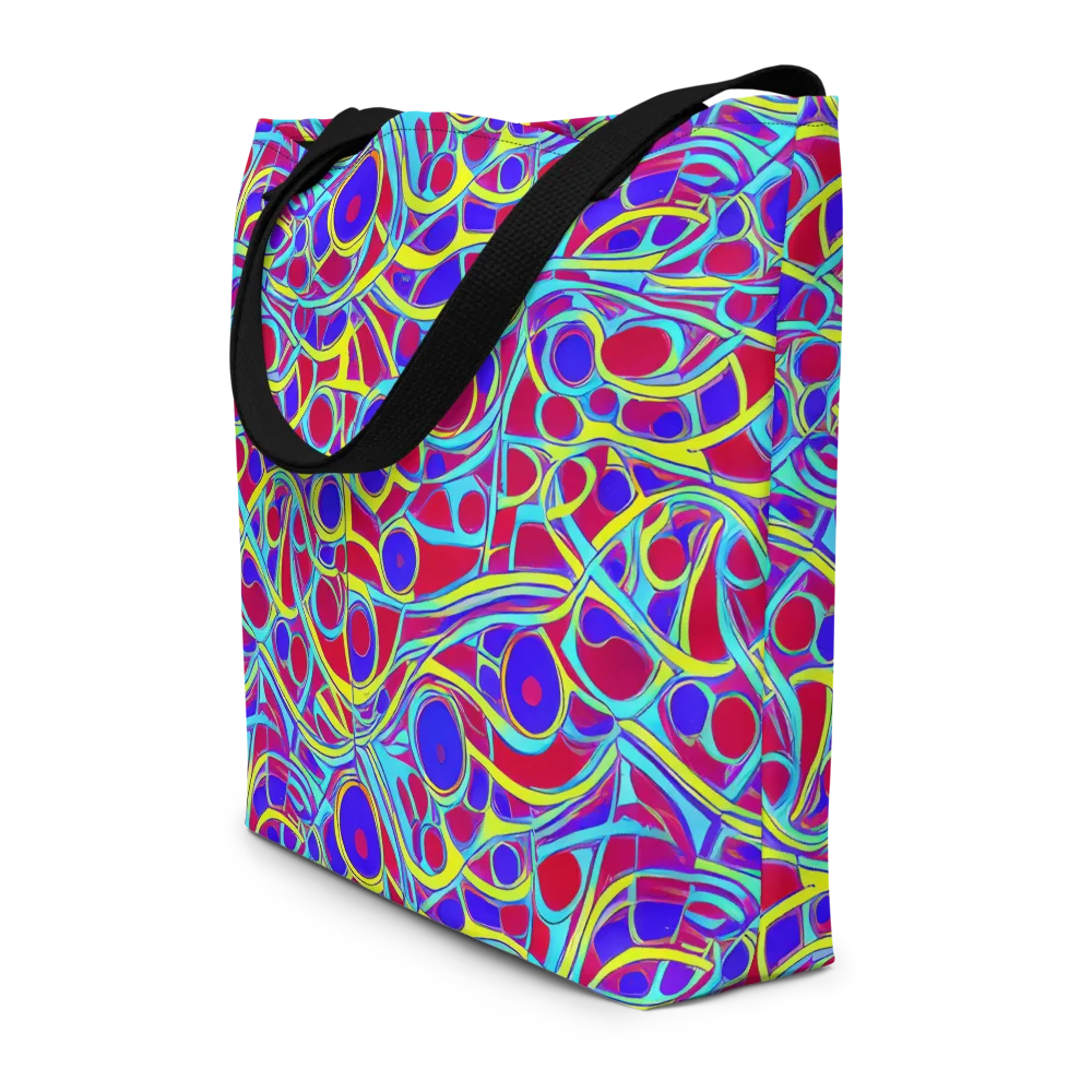 Acid Pulse on Large Tote Bag W/ Pocket — Front
