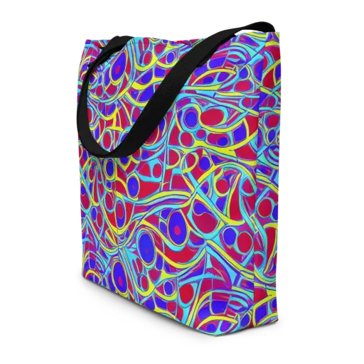 Acid Pulse on a Large Tote Bag W/ Pocket