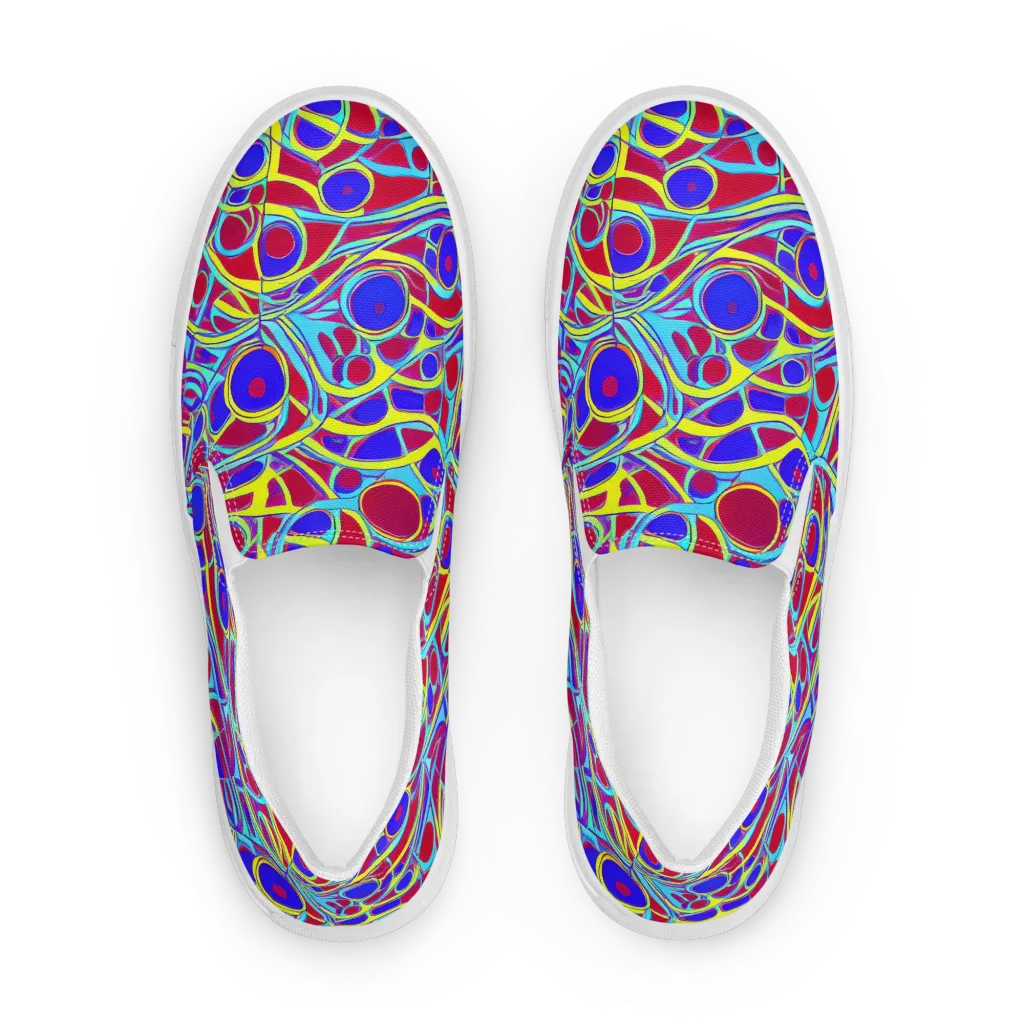 Acid Pulse on Women's Slip-On Canvas Shoes — Front