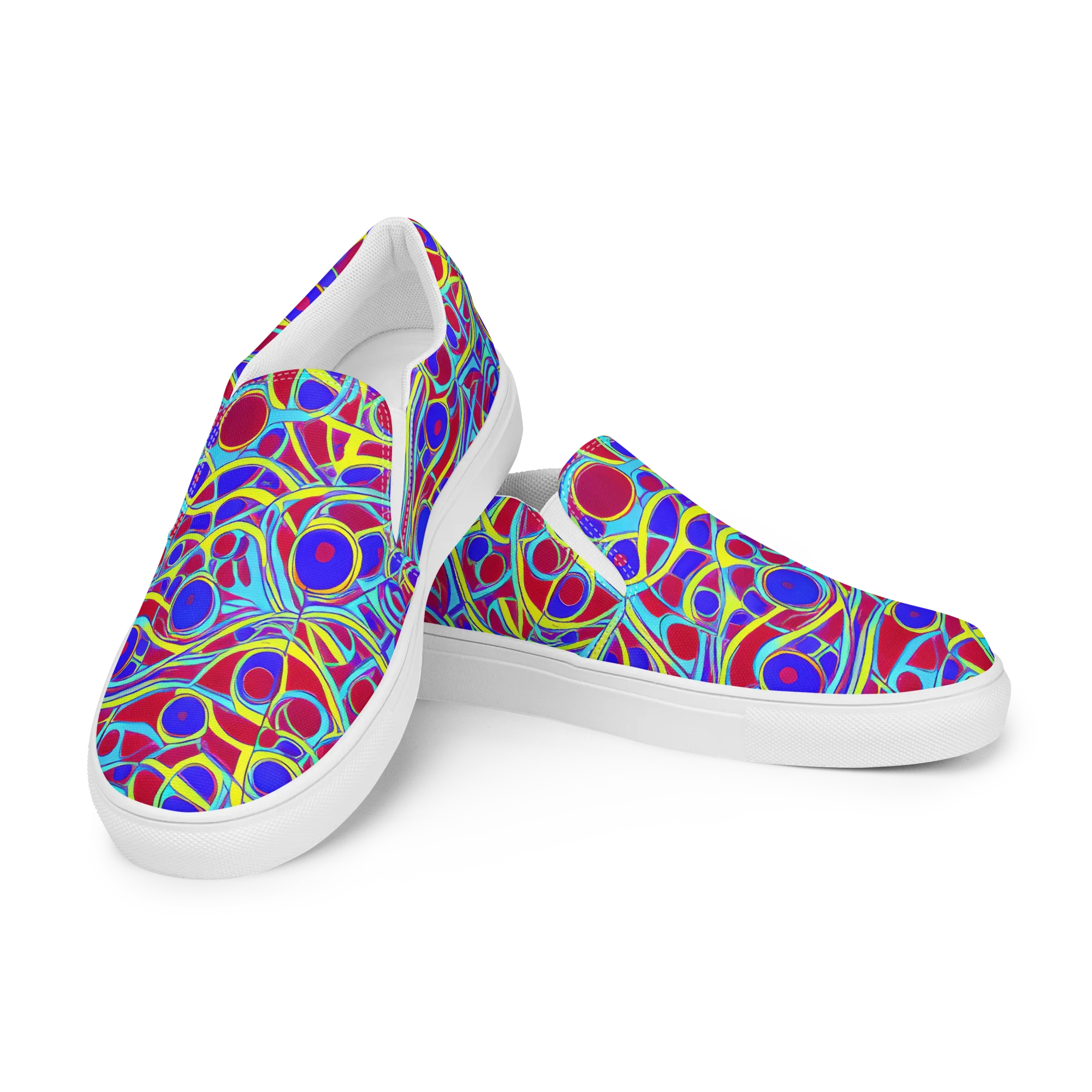 Acid Pulse on Women's Slip-On Canvas Shoes — Left Front