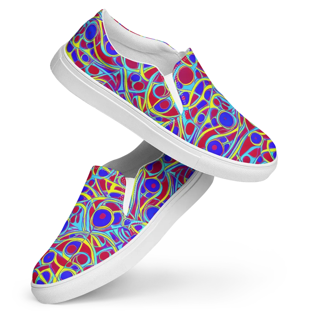 Acid Pulse on Women's Slip-On Canvas Shoes — Front