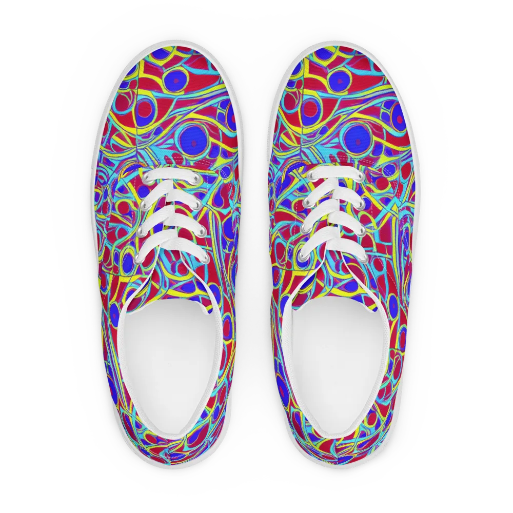 Acid Pulse on Men's Lace-Up Canvas Shoes — Front