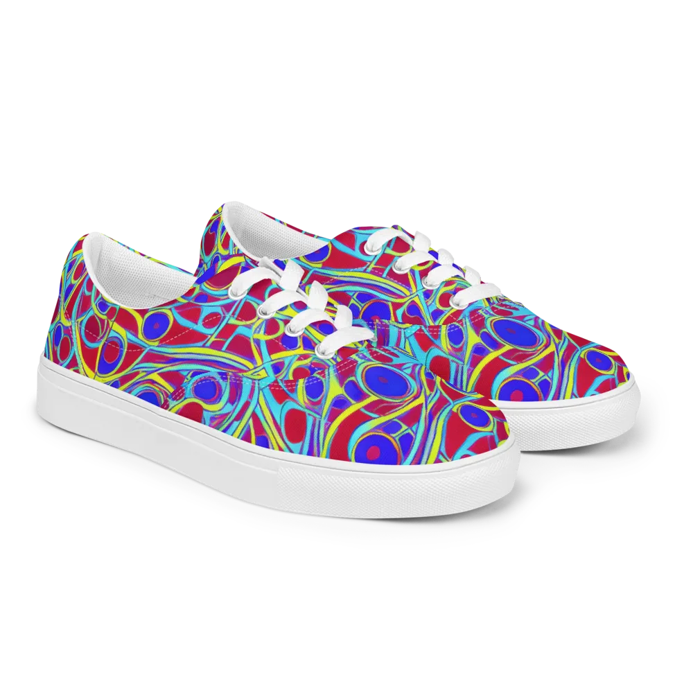 Acid Pulse on Men's Lace-Up Canvas Shoes — Right Front