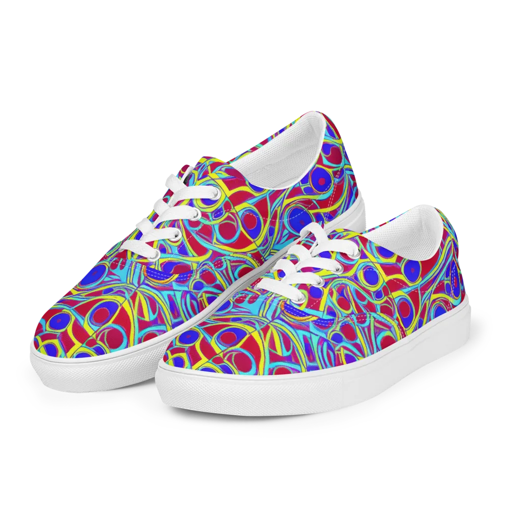Acid Pulse on Men's Lace-Up Canvas Shoes — Left Front