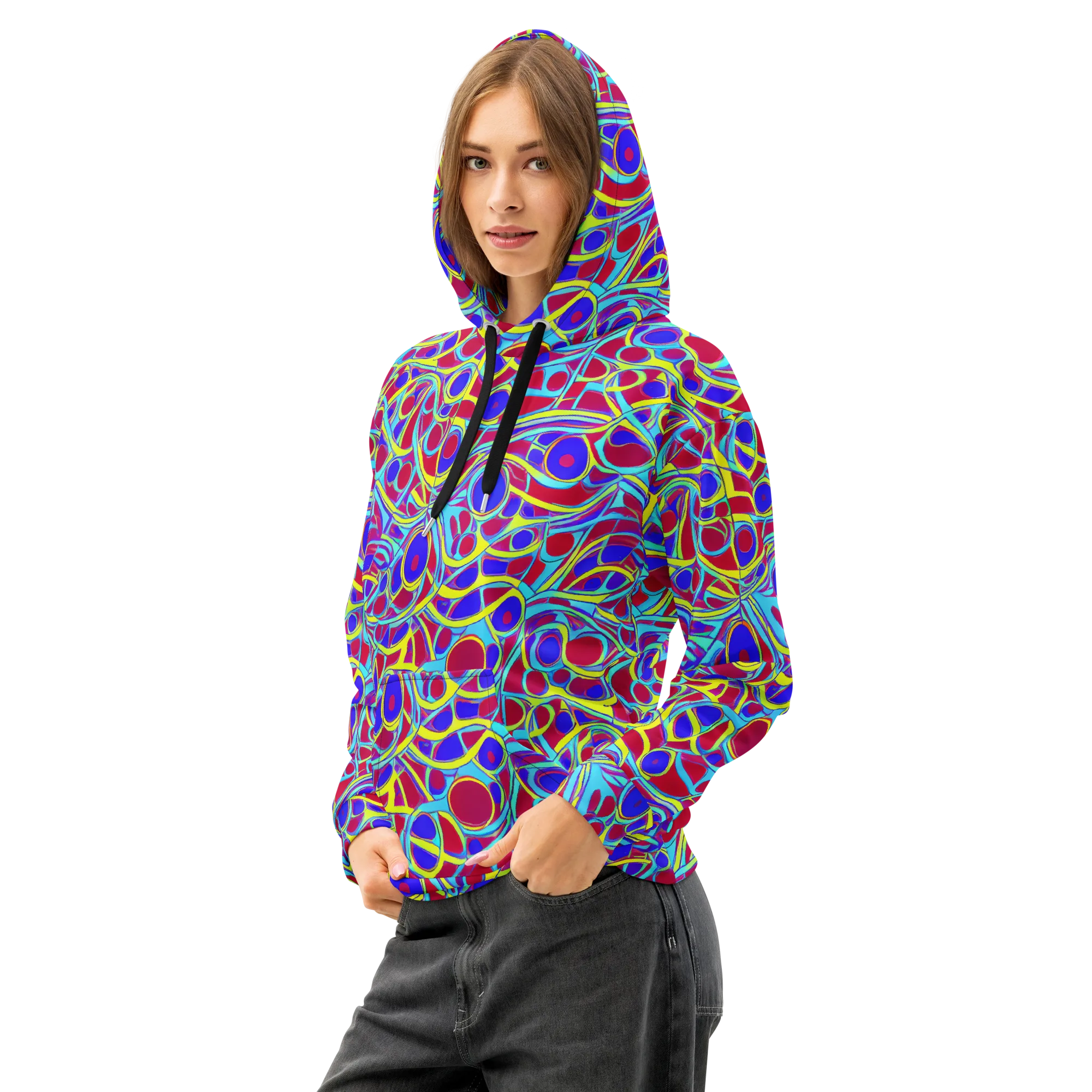 Acid Pulse on Cotton Hoodie — Left Front