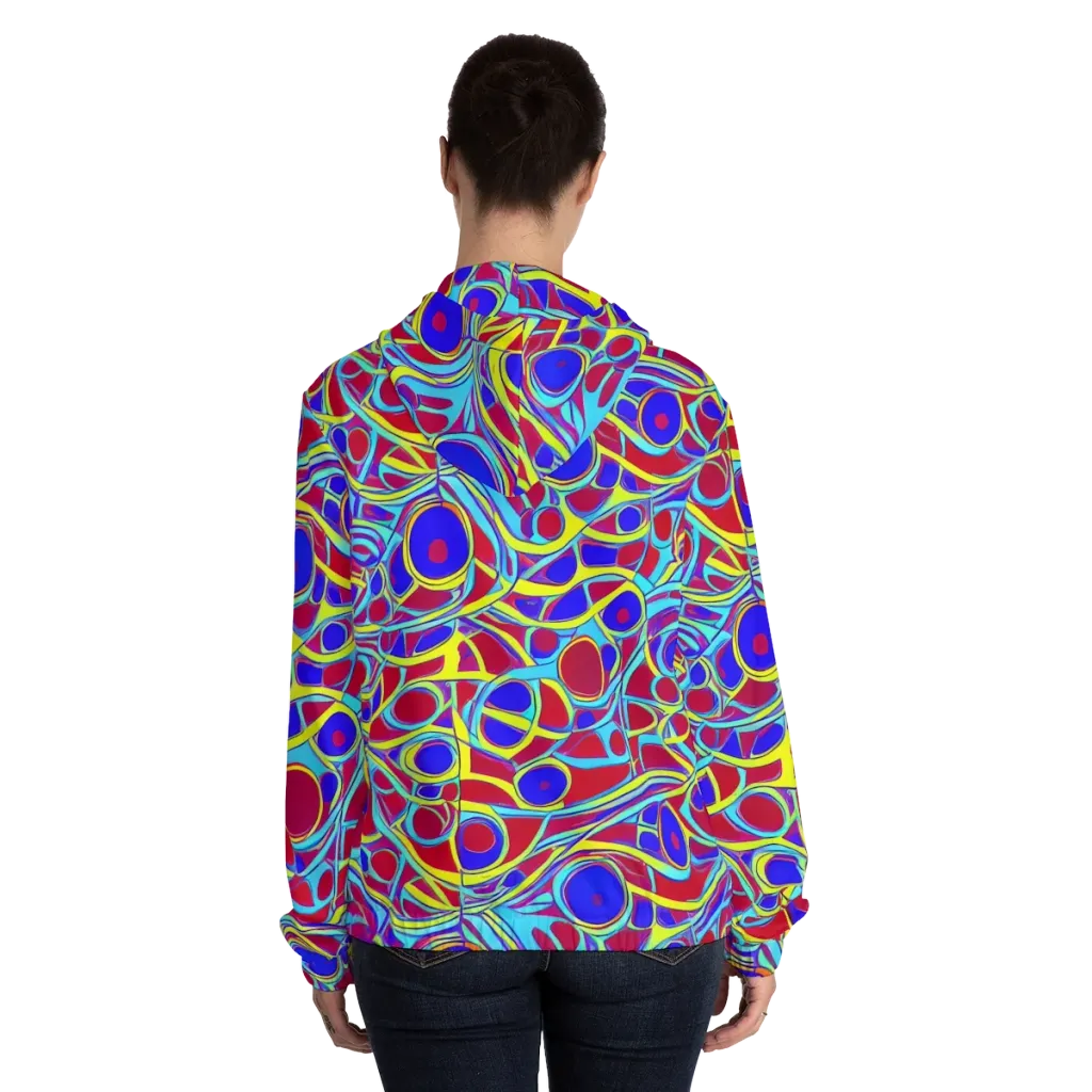 Acid Pulse on Women's Full-Zip Hoodie — Back On Person