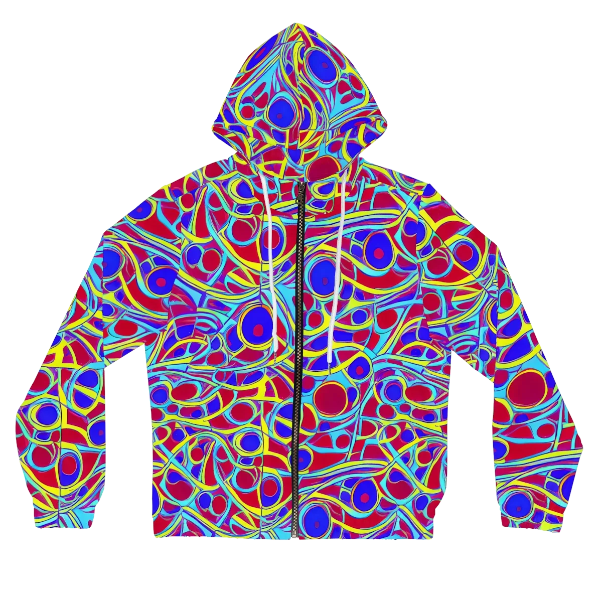 Acid Pulse on Women's Full-Zip Hoodie — Front