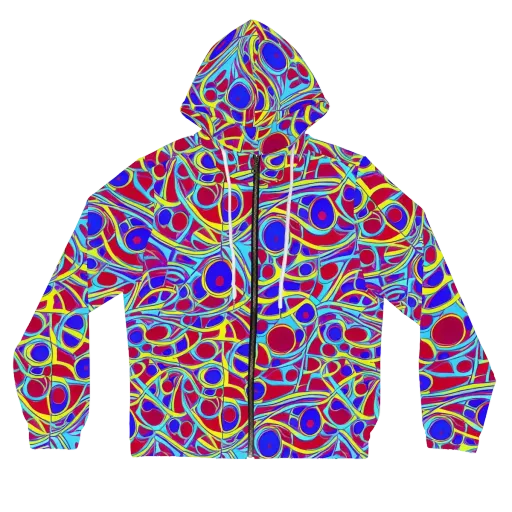 Acid Pulse on a Women's Full-Zip Hoodie