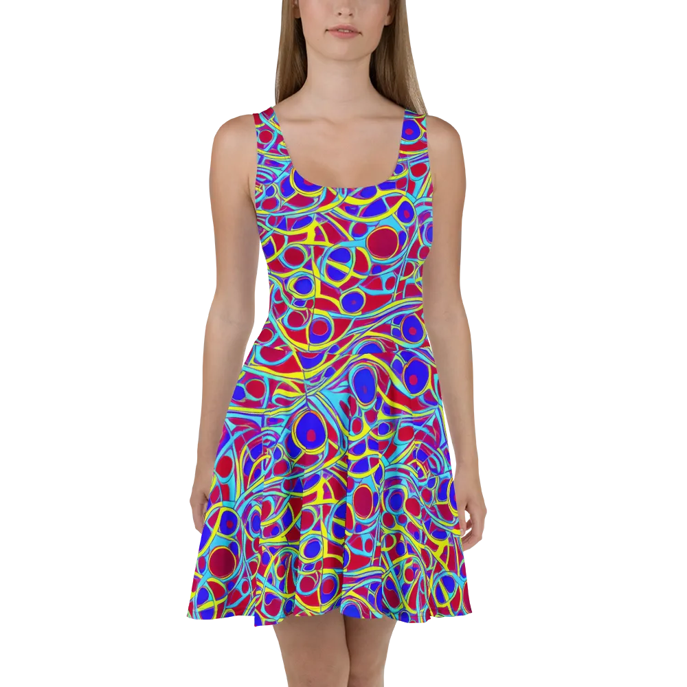 Acid Pulse on Skater Dress — Front